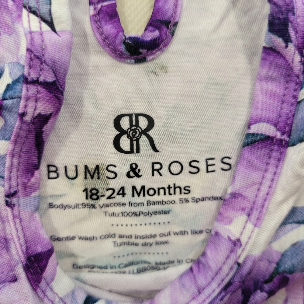 Bums And Roses You're Peony One For Me Bamboo Tutu Dress Size 18-24M - Picture 5 of 5